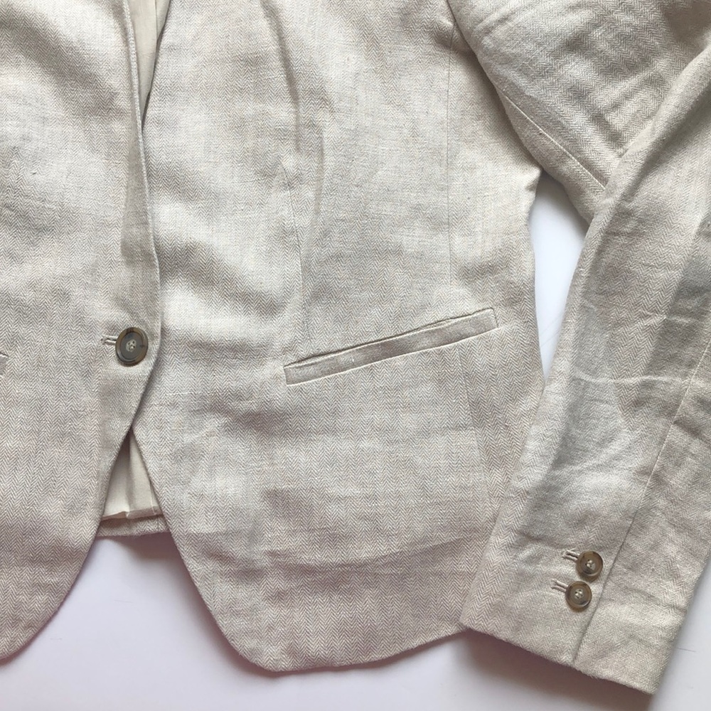 Anne Taylor LOFT Linen Collarless Jacket - Picture 5 of 14